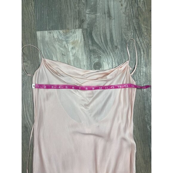VTG Victorias Secret Silk Slip Long Nightgown Small Cowl Neck Tie Back Lingerie - Picture 6 of 6